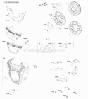 Blower Housing Air Guides Flywheel Back Plate Diagram and Parts List for 614277-0001-G1  Briggs and Stratton Engine